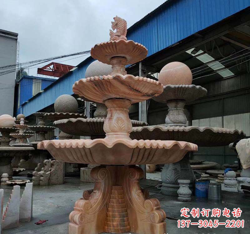 黄冈高品质跌水钵石喷泉雕塑