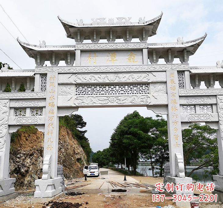 黄冈东夏侯石雕牌坊