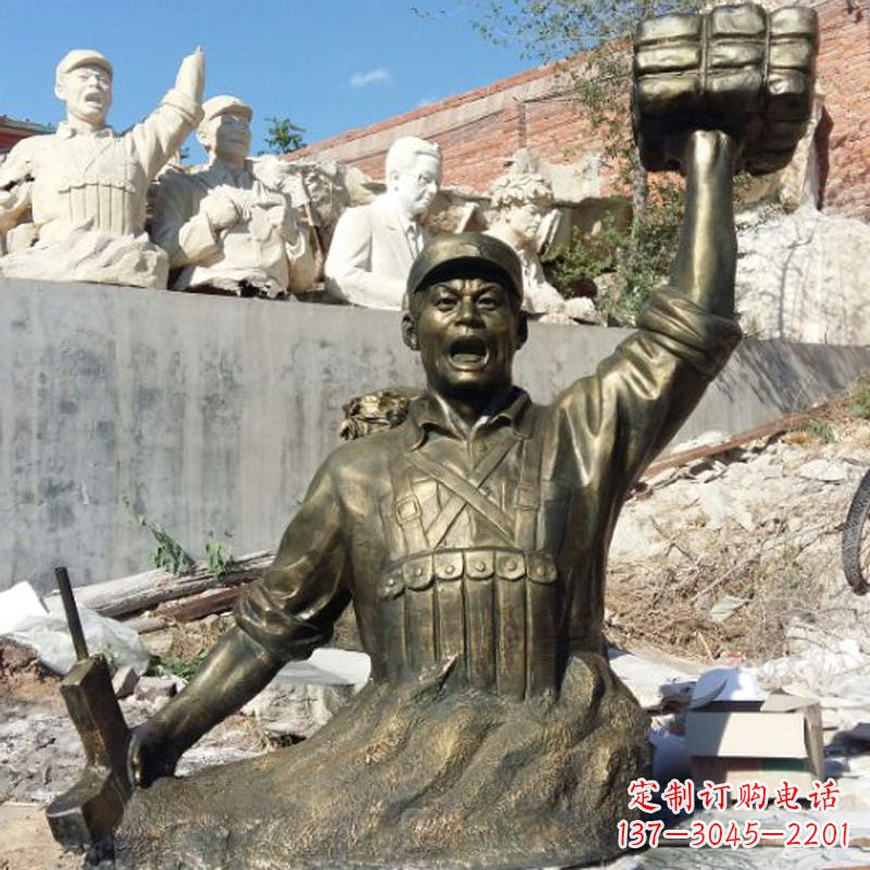 黄冈董存瑞仿铜头像雕塑
