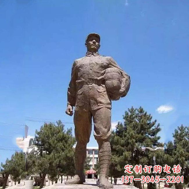 黄冈董存瑞石雕像-景区园林英雄人物景观雕塑