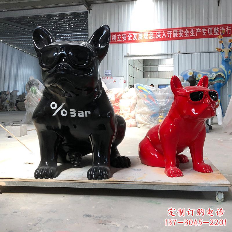 黄冈精致可爱的不锈钢斗牛犬雕塑