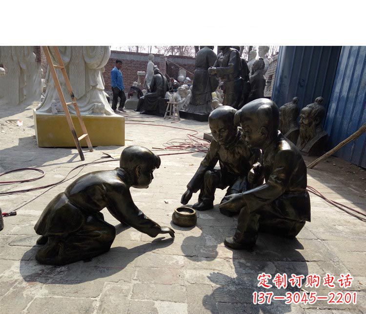 黄冈斗蛐蛐铜雕 儿童系列