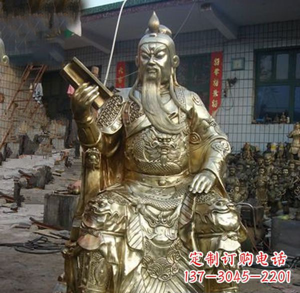 黄冈关公武财神铜雕定制