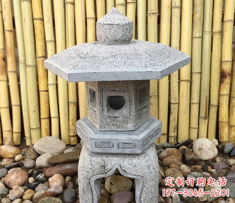 黄冈仿古公园照明石灯笼石雕 (2)