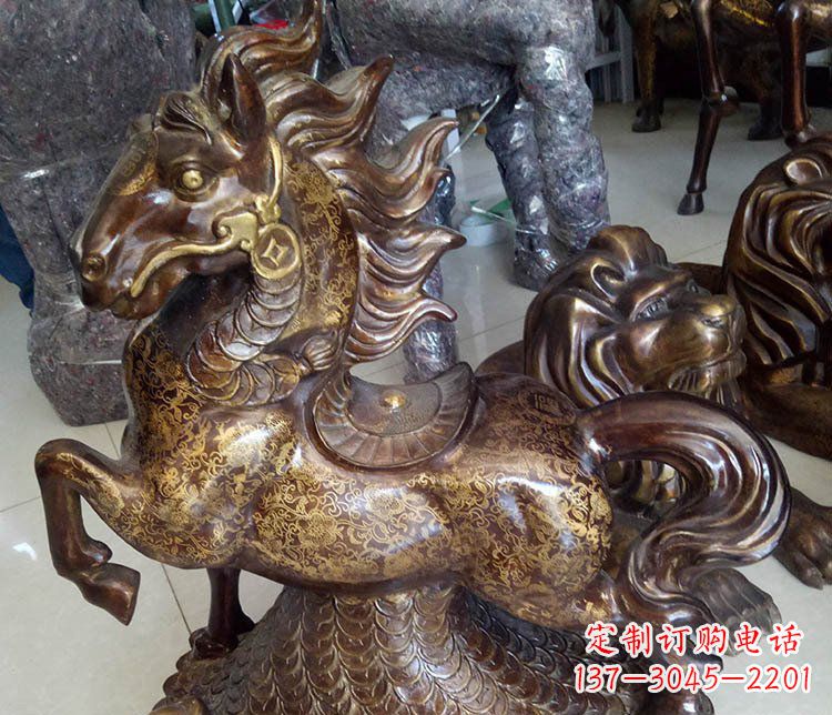 黄冈仿古马到成功铜雕塑摆件