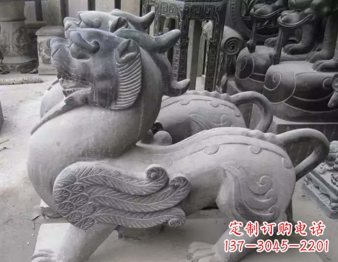 黄冈仿古貔貅石雕 (2)