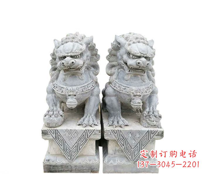 黄冈古典雄狮石雕