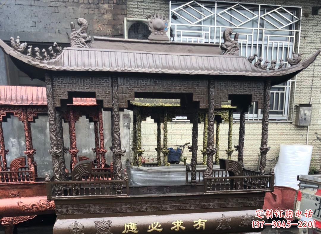 黄冈精美仿古铜香炉雕塑