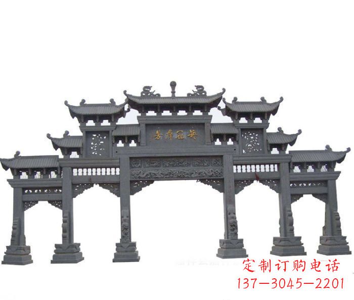 黄冈产品名称仿古牌坊石雕
