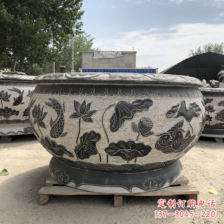 黄冈精美仿古花盆雕塑