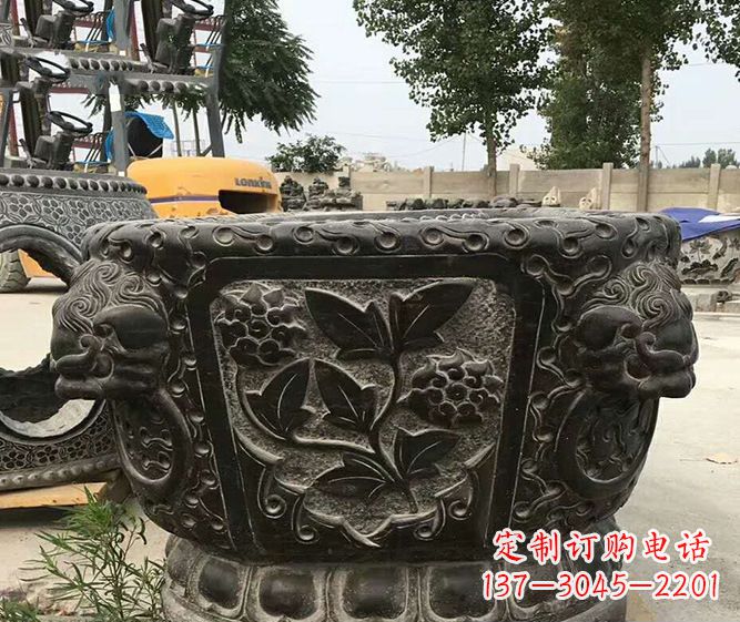 黄冈仿古招财石雕水缸