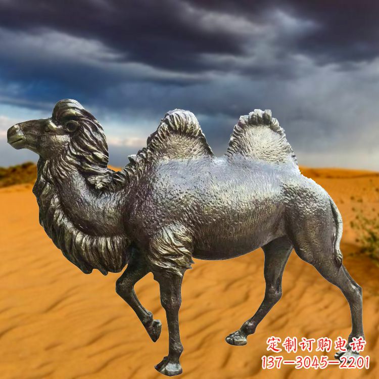 黄冈仿铜玻璃钢骆驼雕塑