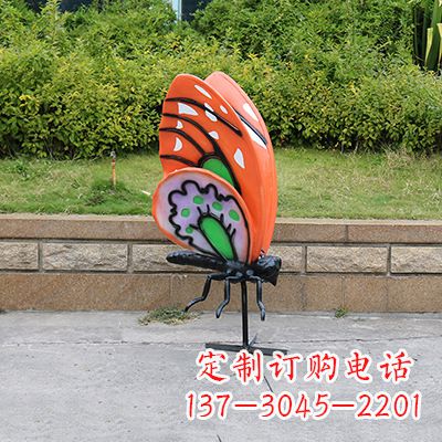 黄冈高端红色蝴蝶雕塑