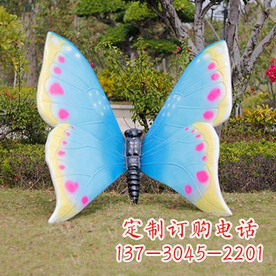 黄冈仿真蝴蝶_蓝白色款105x100x80