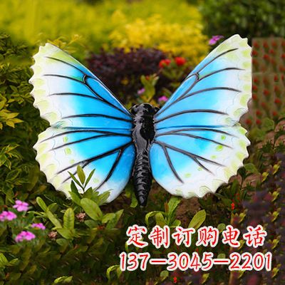 黄冈仿真蝴蝶_蓝白色款60x68x35