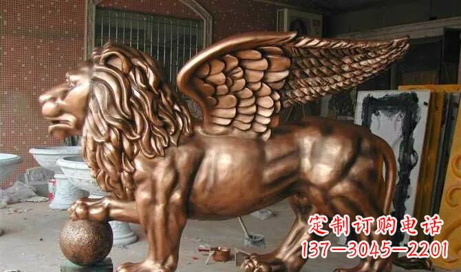 黄冈飞狮玻璃钢动物雕塑