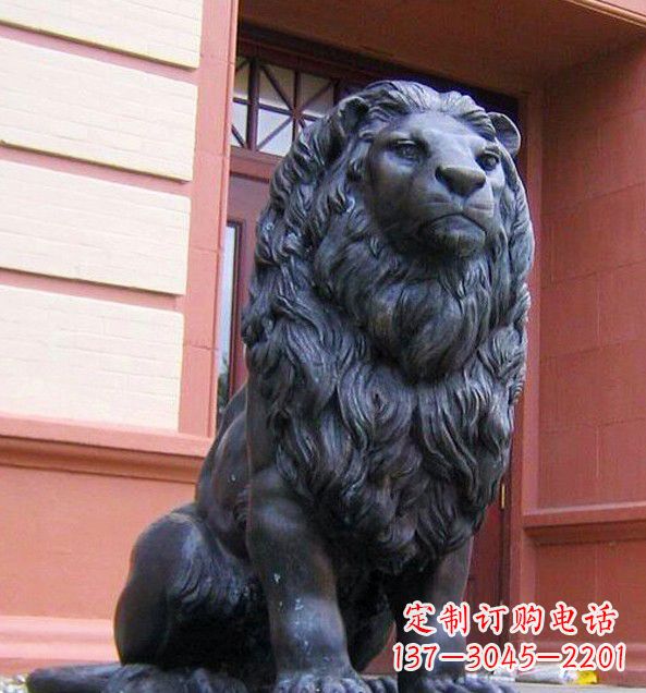 黄冈非洲狮子铜雕塑精美雕刻,精美绝伦