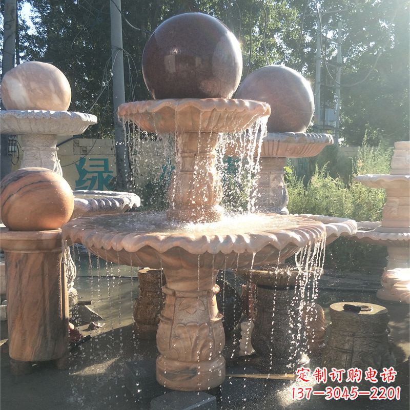 黄冈福气无限,风水球石雕塑