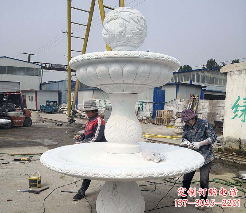 黄冈风水球喷泉石雕1