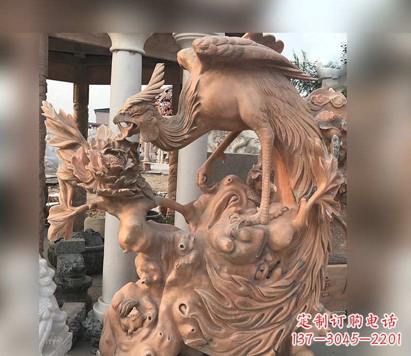 黄冈精美凤凰石雕