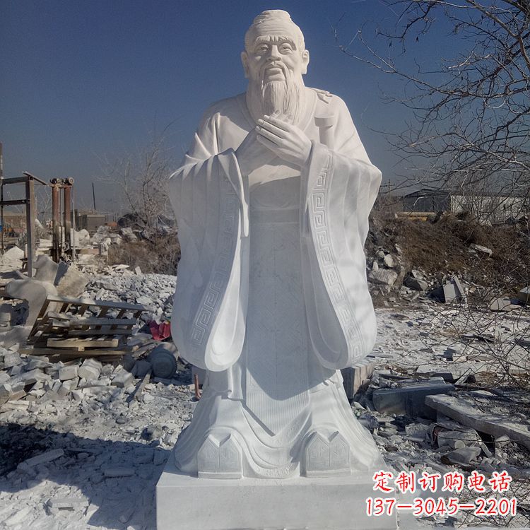 黄冈夫子庙青铜雕塑孔子雕像