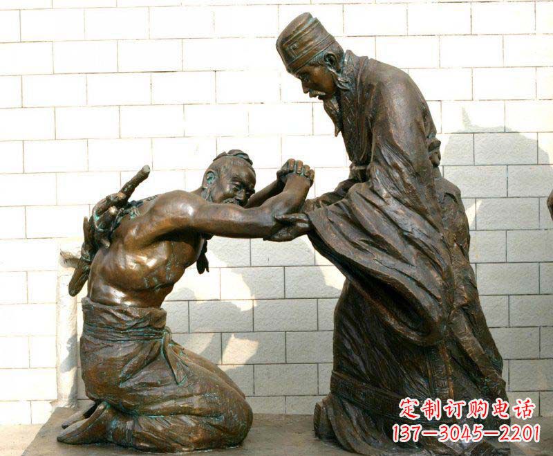 黄冈中领雕塑——传承古代文化的名人铜雕