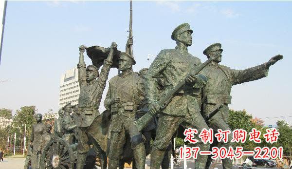 黄冈革命战士广场景观铜雕