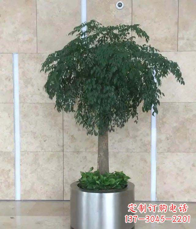 黄冈公司不锈钢花盆景观雕塑