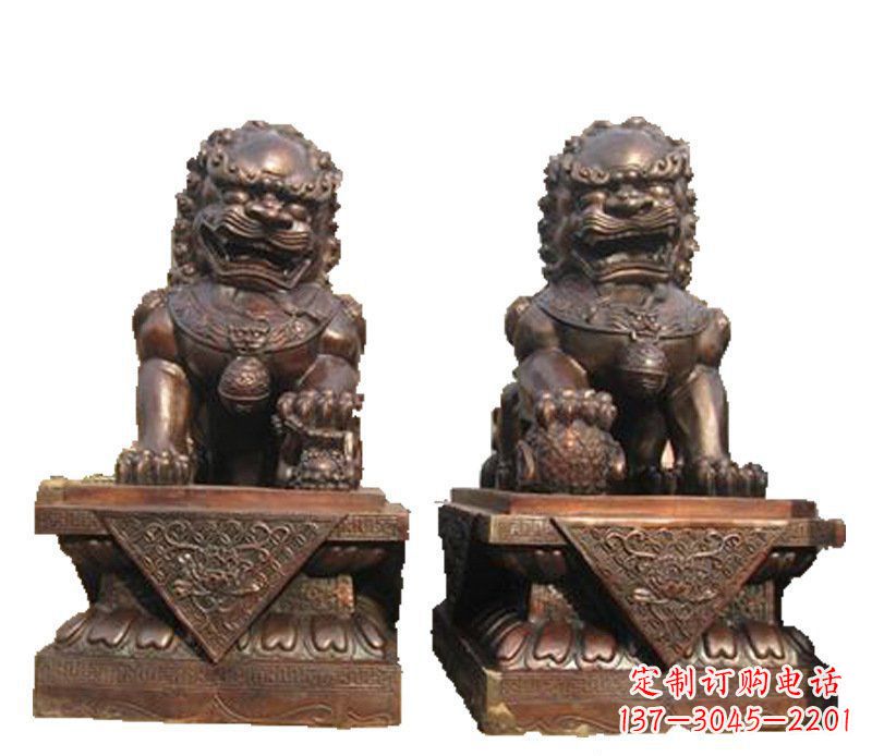 黄冈公司汇丰狮子铜雕塑摆件 (2)