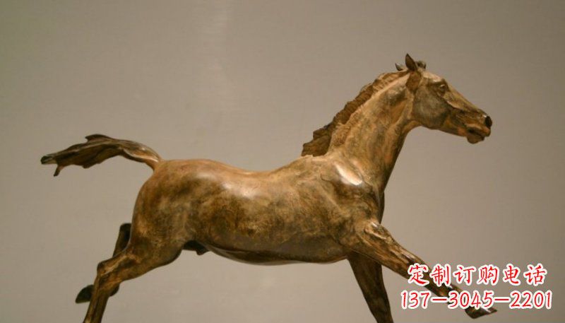 黄冈铜雕动物奔跑马