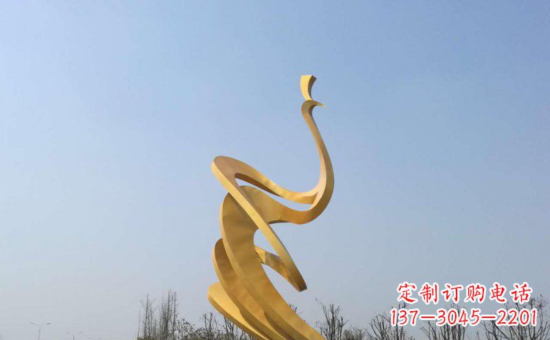 黄冈抽象凤凰不锈钢雕塑