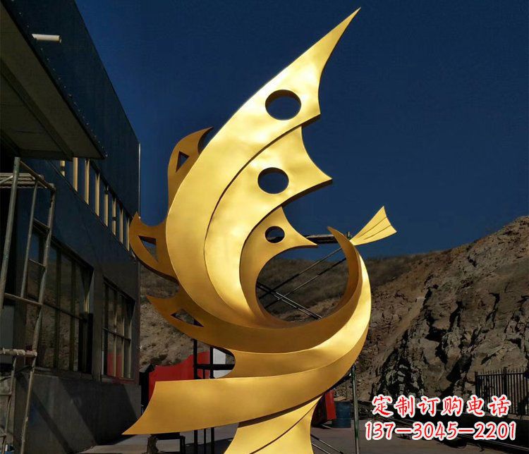 黄冈精美不锈钢抽象凤凰景观雕塑
