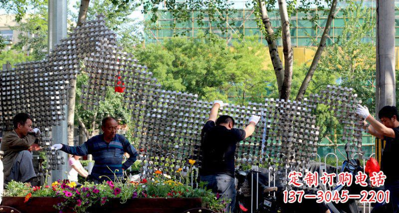 黄冈中领雕塑 - 动物抽象不锈钢雕塑