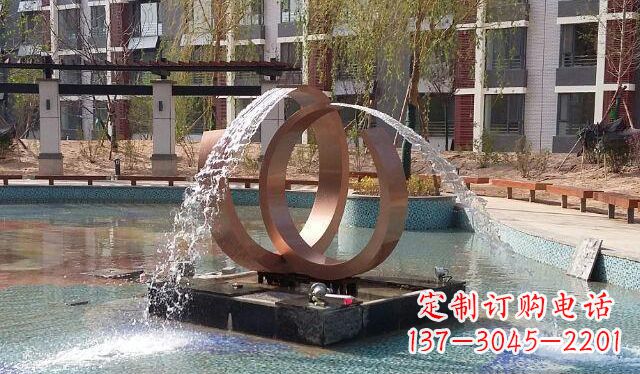 黄冈高贵典雅的不锈钢喷泉雕塑