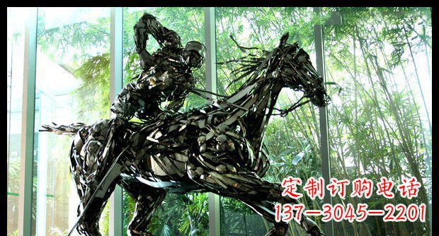 黄冈高品质不锈钢骑马雕塑