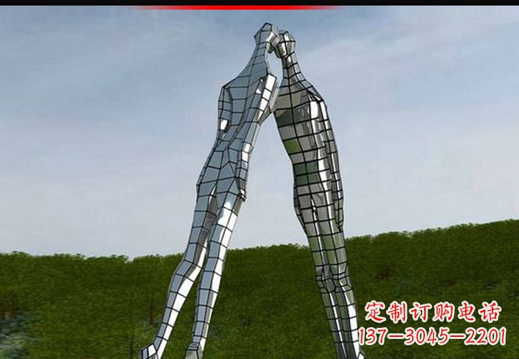 黄冈爱的无限,不锈钢情侣人物雕塑