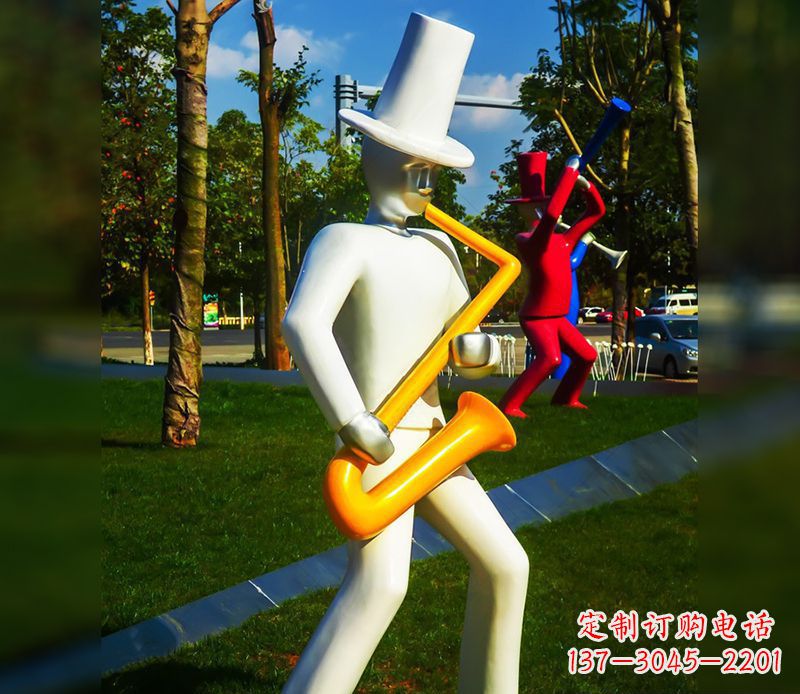 黄冈精美的萨克斯不锈钢雕塑