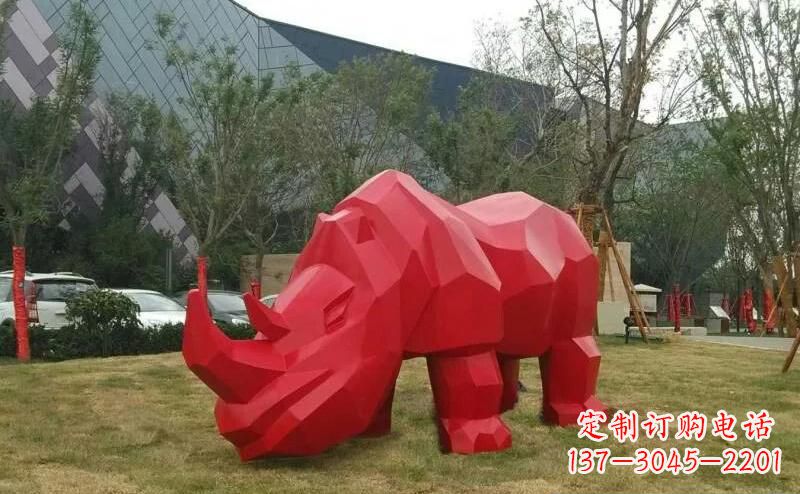 黄冈摩洛哥高端不锈钢犀牛雕塑