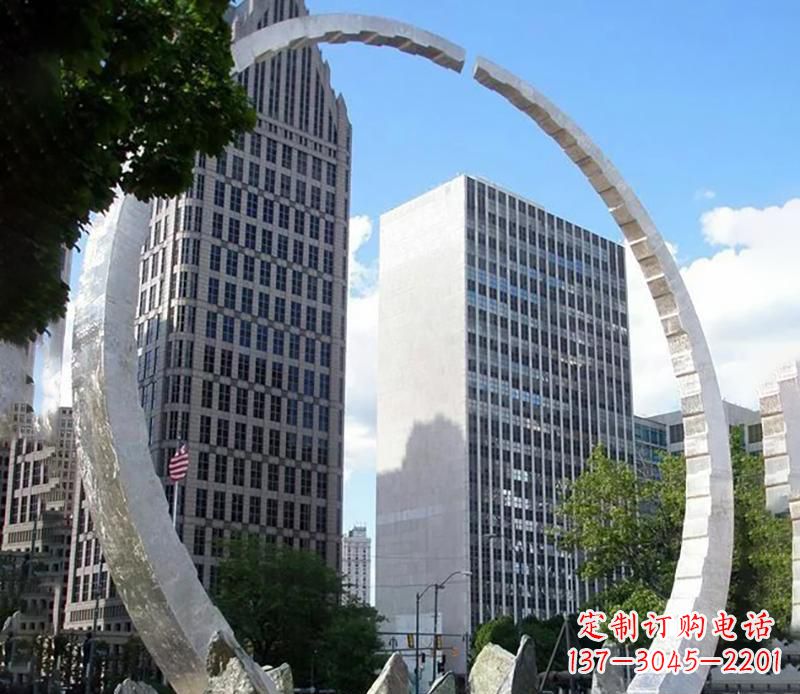 黄冈金属圆环景观雕塑