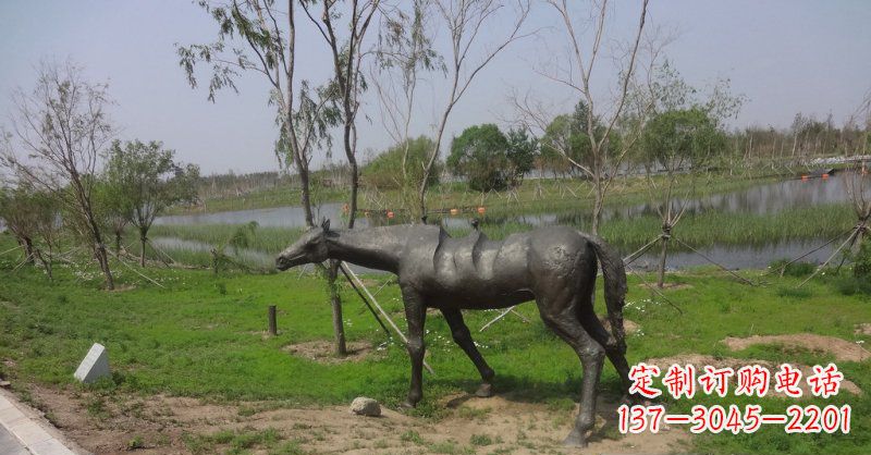 黄冈公园抽象马景观铜雕