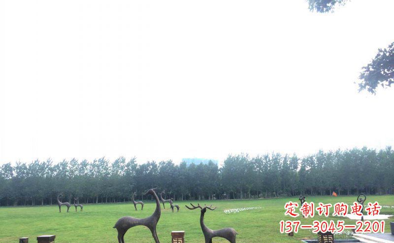 黄冈定制铜动物雕塑 – 小鹿