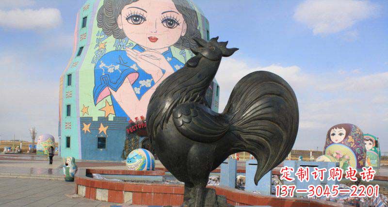 黄冈艺术精美的公鸡雕塑