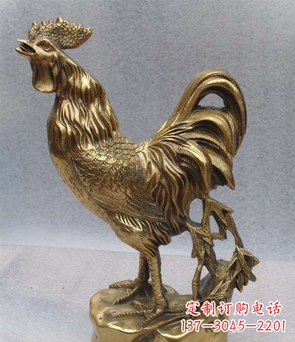 黄冈经典公鸡铜雕