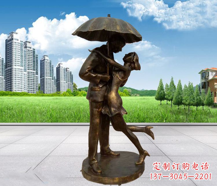 黄冈情侣铜雕,浪漫定制