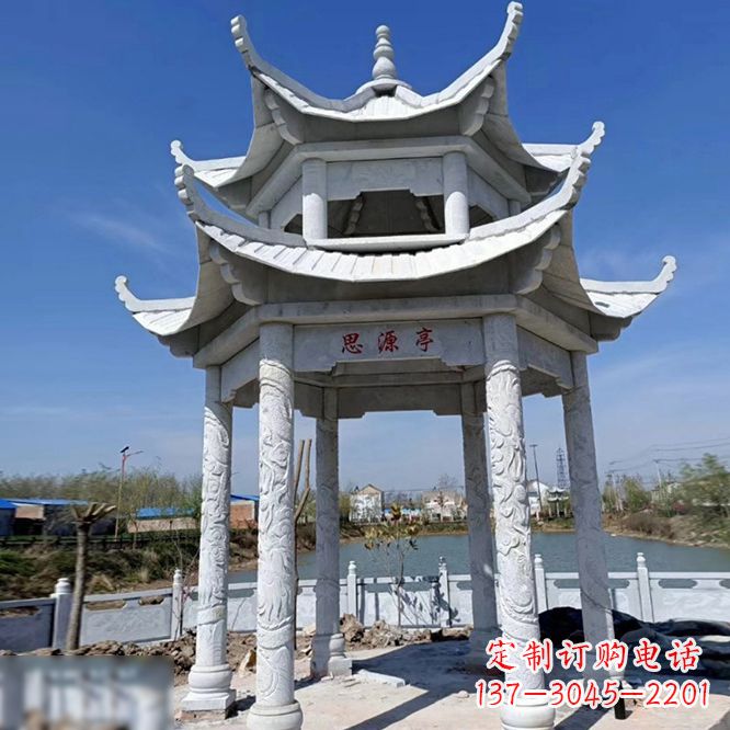 黄冈公园大理石凉亭
