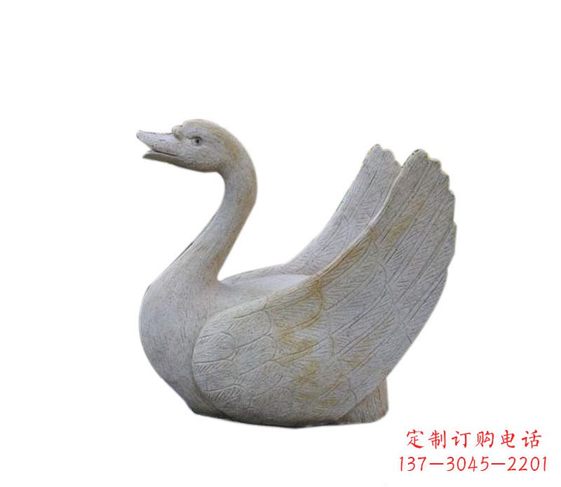 黄冈中领雕塑 | 天鹅石雕景观喷泉