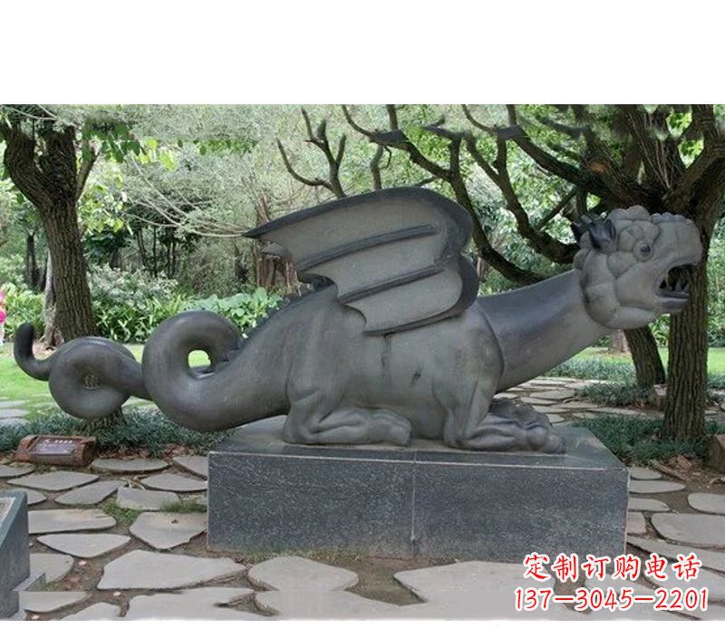 黄冈公园动物恐龙石雕