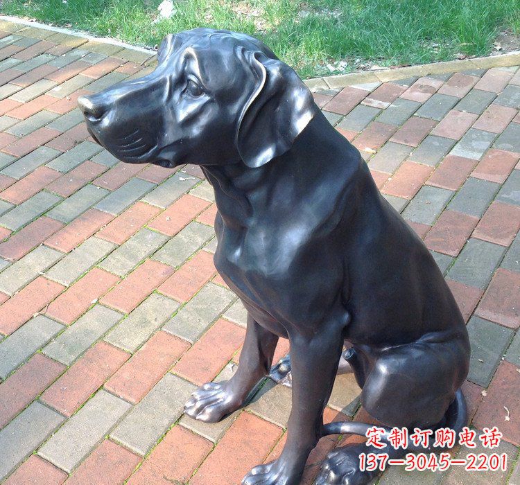黄冈公园动物铜雕狗