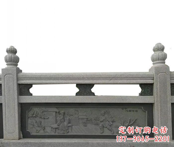 黄冈中领雕塑艺术品-公园仿古石雕栏板