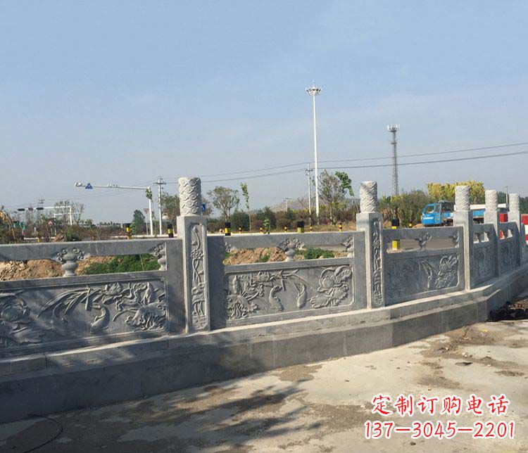 黄冈风格各异的精美公园仿古石栏板雕塑